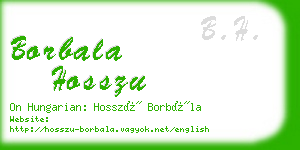 borbala hosszu business card