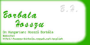 borbala hosszu business card